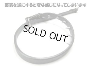 画像6: 【1点のみ・サンプル品】瀬川製作所ドイツ鞣(なめし)　の型　引締　外向きスパイク付15mm　ブラック【メール便198円対応】フルチョーク (6)
