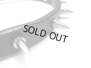 画像5: 【1点のみ・サンプル品】瀬川製作所ドイツ鞣(なめし)　の型　引締　外向きスパイク付15mm　ブラック【メール便198円対応】フルチョーク (5)