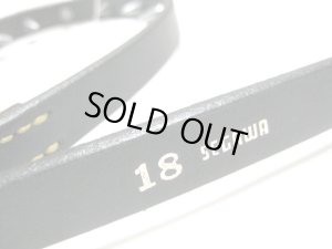 画像2: 【1点のみ・在庫品】瀬川製作所ドイツ鞣(なめし)　の型　引締　スパイク・ストッパー付18mm　ブラック【メール便198円対応】フルチョーク　スパイクカラー しつけ (2)