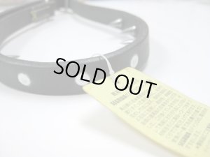 画像3: 【1点のみ・在庫品】瀬川製作所ドイツ鞣(なめし)　の型　引締　スパイク・ストッパー付18mm　ブラック【メール便198円対応】フルチョーク　スパイクカラー しつけ (3)