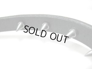 画像5: 【1点のみ・在庫品】瀬川製作所ドイツ鞣(なめし)　の型　引締　スパイク・ストッパー付18mm　ブラック【メール便198円対応】フルチョーク　スパイクカラー しつけ (5)