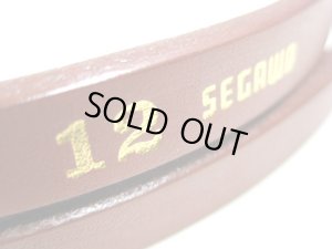 画像2: 瀬川製作所ドイツ鞣(なめし)平引皮(マレーブル茄子カン付1454)　12mm【メール便198円対応】 (2)