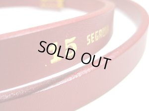 画像2: 瀬川製作所ドイツ鞣(なめし)平引皮(マレーブル茄子カン付　1455)幅15mm　全長140cm【レターパックライト便430円対応】 (2)