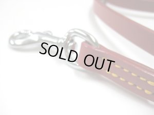 画像3: 瀬川製作所ドイツ鞣(なめし)平引皮(マレーブル茄子カン付　1455)幅15mm　全長140cm【レターパックライト便430円対応】 (3)