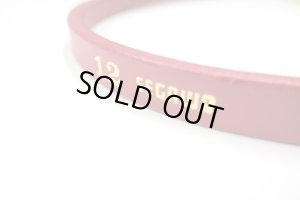 画像2: 瀬川製作所ドイツ鞣(なめし)　短引　(マレーブル茄子カン付　1550)　ワインレッド　幅12mm×長さ75cm【メール便198円対応】 (2)