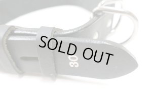 画像8: 【タグなし・訳あり】瀬川製作所ドイツ鞣(なめし)一枚皮平首輪(1048)　ブラック　幅30mm　首廻り40-51cmの犬用【定形外郵便450円対応】 (8)