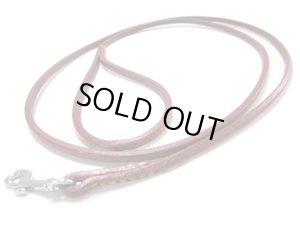 画像2: 瀬川製作所ドイツ鞣(なめし)平引皮(マレーブル茄子カン付　1452)　幅6mm×全長140cm【メール便198円対応】 (2)