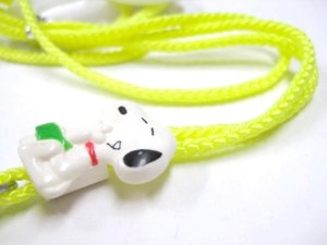 画像2: スヌーピーマスコット首輪付きリード超小型犬用 レモンライム 日本製【メール便120円対応】 (2)