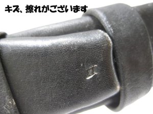 画像8: 【訳あり】メーカー不明平首輪C(菊座トチカン付)幅30mm 日本犬用ブラック どちらかというと菊座小さめ金具小【定形外郵便450円対応】 (8)