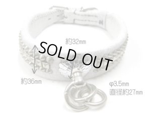 画像3: 【訳あり】メーカー不明丸首輪(菊座トチカン付)幅36mm日本犬用 【定形外郵便対応】 (3)