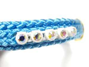 画像2: ターキー　アメリカンカラーライトブルー　18-22cm　猫・超小型犬用【メール便改定後140円】【犬具　首輪　くびわ】 (2)