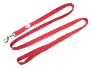 画像1: ターキービッキーリードモア　中型犬用　レッド　幅19mm×長さ150cm【メール便240円対応】 (1)