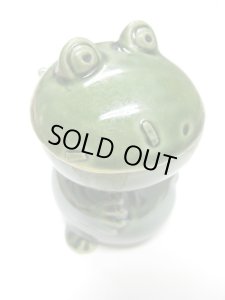 画像5: 【大変訳あり】アクアリウム　カエルのブクブク(ケロガエル)　エアーポンプにつけて泡を出す陶器のカエル (5)