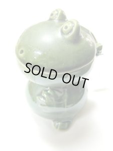 画像6: 【大変訳あり】アクアリウム　カエルのブクブク(ケロガエル)　エアーポンプにつけて泡を出す陶器のカエル (6)