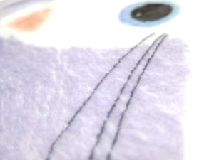 画像2: しっぽキャットクッション　シロネコ　ラベンダー【日本製・定形外郵便450円対応】 (2)