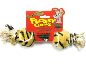 画像3: 【訳あり】東京ペット　アニマルボールコットン　ツーボールS(中型犬向け)　トラ【レターパックプラス便600円対応】 (3)