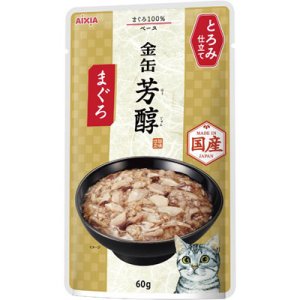 画像1: アイシア　金缶芳醇パウチ　とろみ仕立てまぐろ　60g【期限2026.5.1】【国産】 (1)