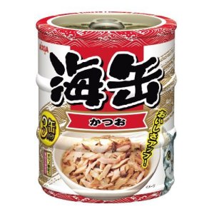 画像1: アイシア　海缶ミニ3P　かつお　60ｇ×3缶【期限2026.11.1】 (1)