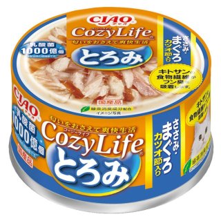 いなば コージーライフ缶 ささみ・まぐろ カツオ節入り 80g