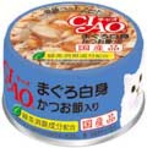 画像1: 【送料実費】【お取り寄せ】いなば　チャオ　まぐろ白身　かつお節入り　85ｇ【国産品】 (1)