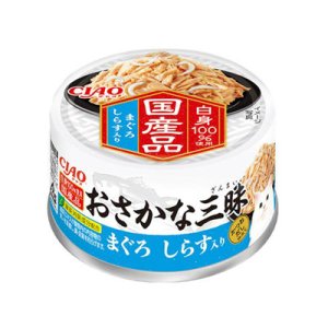 画像1: いなば　チャオ　おさかな三昧　白身100％　まぐろしらす入り　60g【賞味期限2027.7.7】【国産品】 (1)