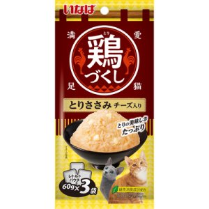 画像1: 期限近め・いなば　鶏づくし　とりささみ　チーズ入り　60ｇ×3袋入り【期限2026.3】 (1)