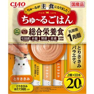 画像1: いなばチャオ　ちゅ〜るごはん総合栄養食とりささみバラエティ　14g×20本 【賞味期限2026.12】【6個までレターパックプラス便600円対応】 (1)
