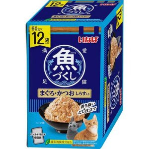 画像1: いなば　魚づくしパウチ　まぐろ・かつお　しらす入り　60g×12袋【期限2027.10】 (1)