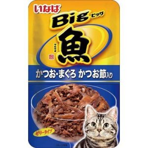 画像1: いなば　マルウオパウチ　Big　かつお・まぐろ・かつお節入り　80g　【賞味期限2025.7】 (1)