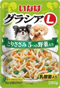 画像1: 【期限切れ】いなば 　グラシアL　とりささみ5つの野菜入り　280g 【賞味期限2023.8】 (1)