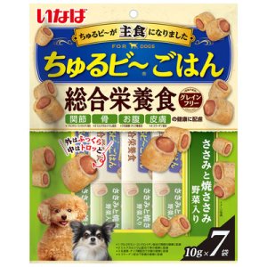 画像1: いなば　ちゅるビ〜ごはん　総合栄養食　ささみと焼ささみ野菜入り　10g×7入【賞味期限2026.8】 (1)
